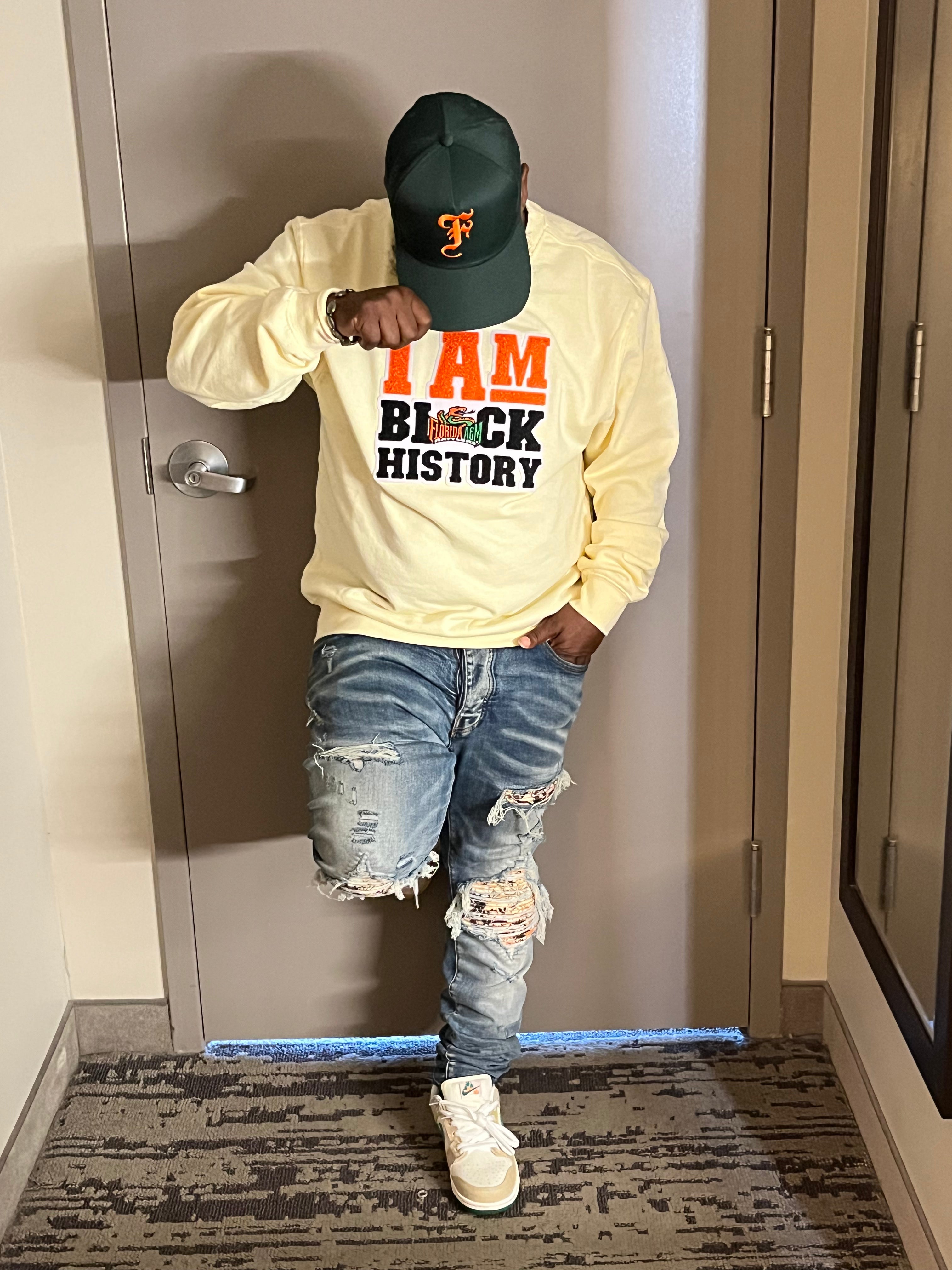 Cream I AM HISTORY SWEATSHIRT