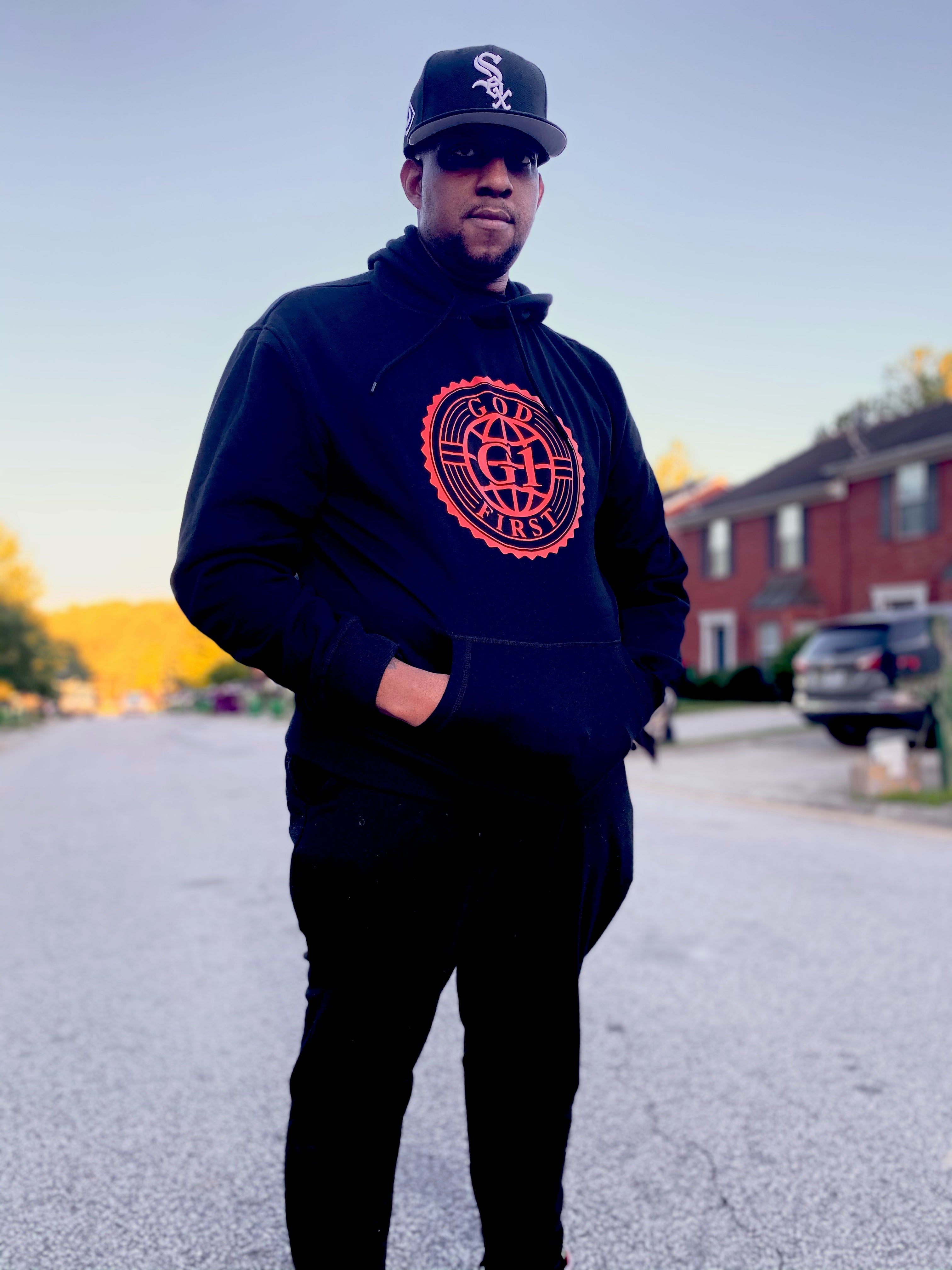 God 1st Black/Red hoodie